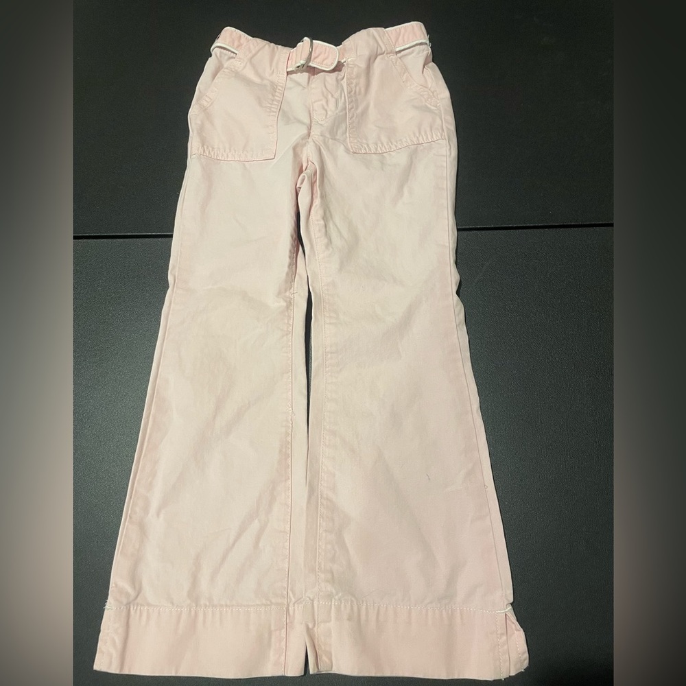 Light pink wide-leg pants